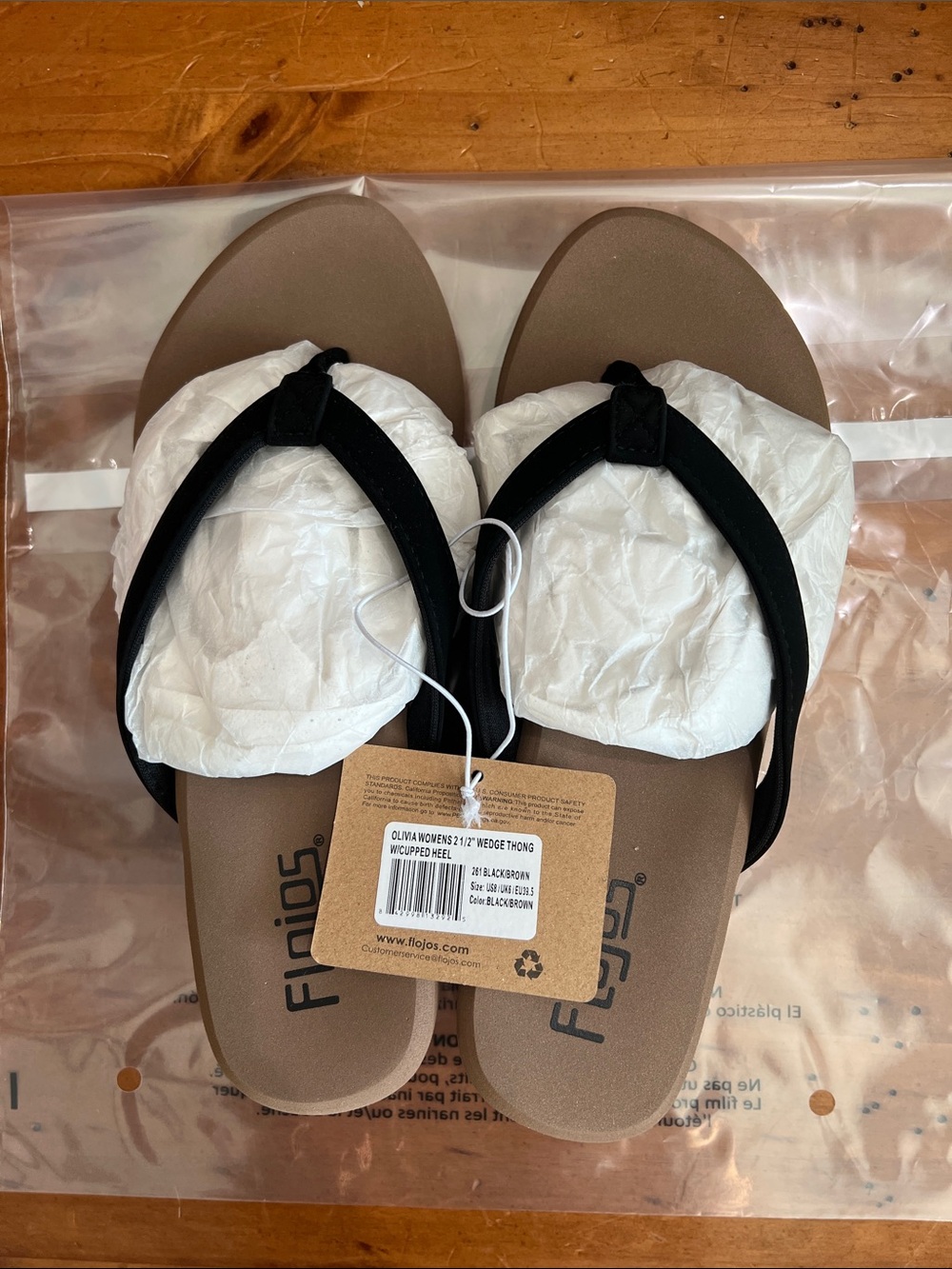 Olivia Black Brown Wedge Sandal